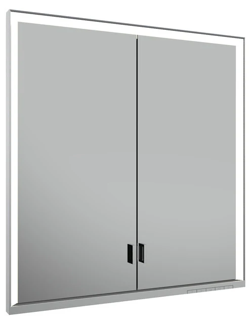KEUCO Wandeinbau Spiegelschrank mit verdecktem Ablagefach „Royal Lumos“ in Silber (eloxiert), Unterputz, mit Steckdosen, ohne Spiegelheizung 700 × 735 × 165 mm KEUCO Wandeinbau Spiegelschrank mit verdecktem Ablagefach „Royal Lumos“ in Silber (eloxiert), Unterputz, mit Steckdosen, ohne Spiegelheizung 700 × 735 × 165 mm