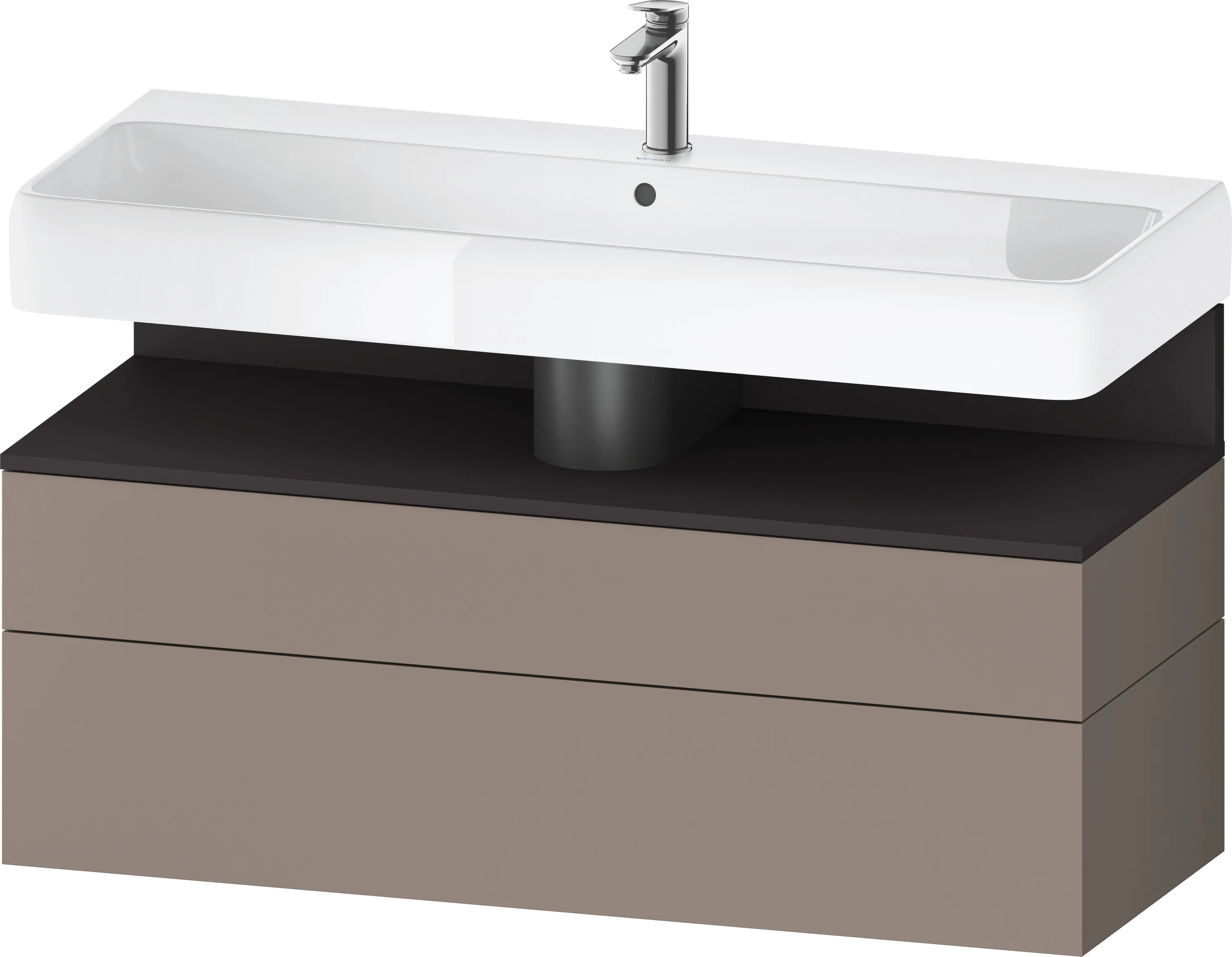 Duravit Waschtischunterschrank wandhängend „Qatego“ 119 × 59 × 47 cm, mit Beleuchtung