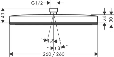 Pulsify E Kopfbrause 260 1jet EcoSmart+ Chrom Pulsify E Kopfbrause 260 1jet EcoSmart+ Chrom