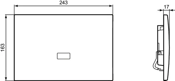 Betätigungsplatte E2 Septa Pro, elektronische Auslösung, Chrom Betätigungsplatte E2 Septa Pro, elektronische Auslösung, Chrom