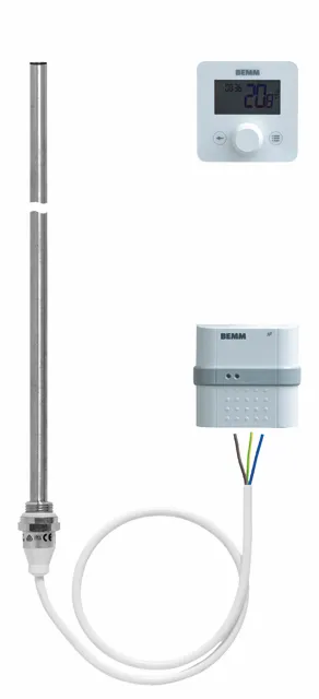 Heizstab Serie P Ausführung A Komfort, Uhrenraumthermostat weiß, 230 V, 700 W Heizstab Serie P Ausführung A Komfort, Uhrenraumthermostat weiß, 230 V, 700 W