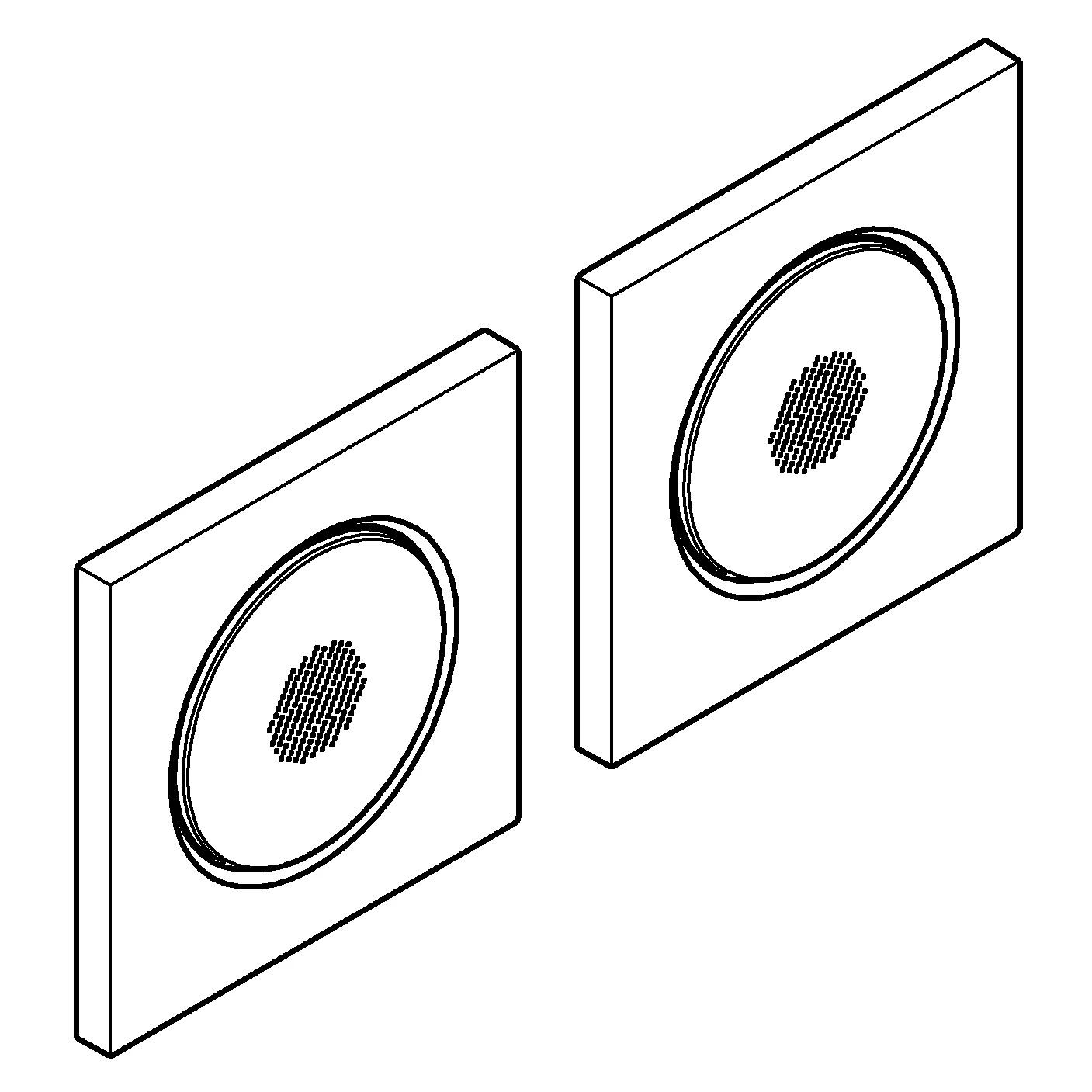 Musikmodule Rainshower F-Series 36473, 127 x 127 mm je Modul, chrom