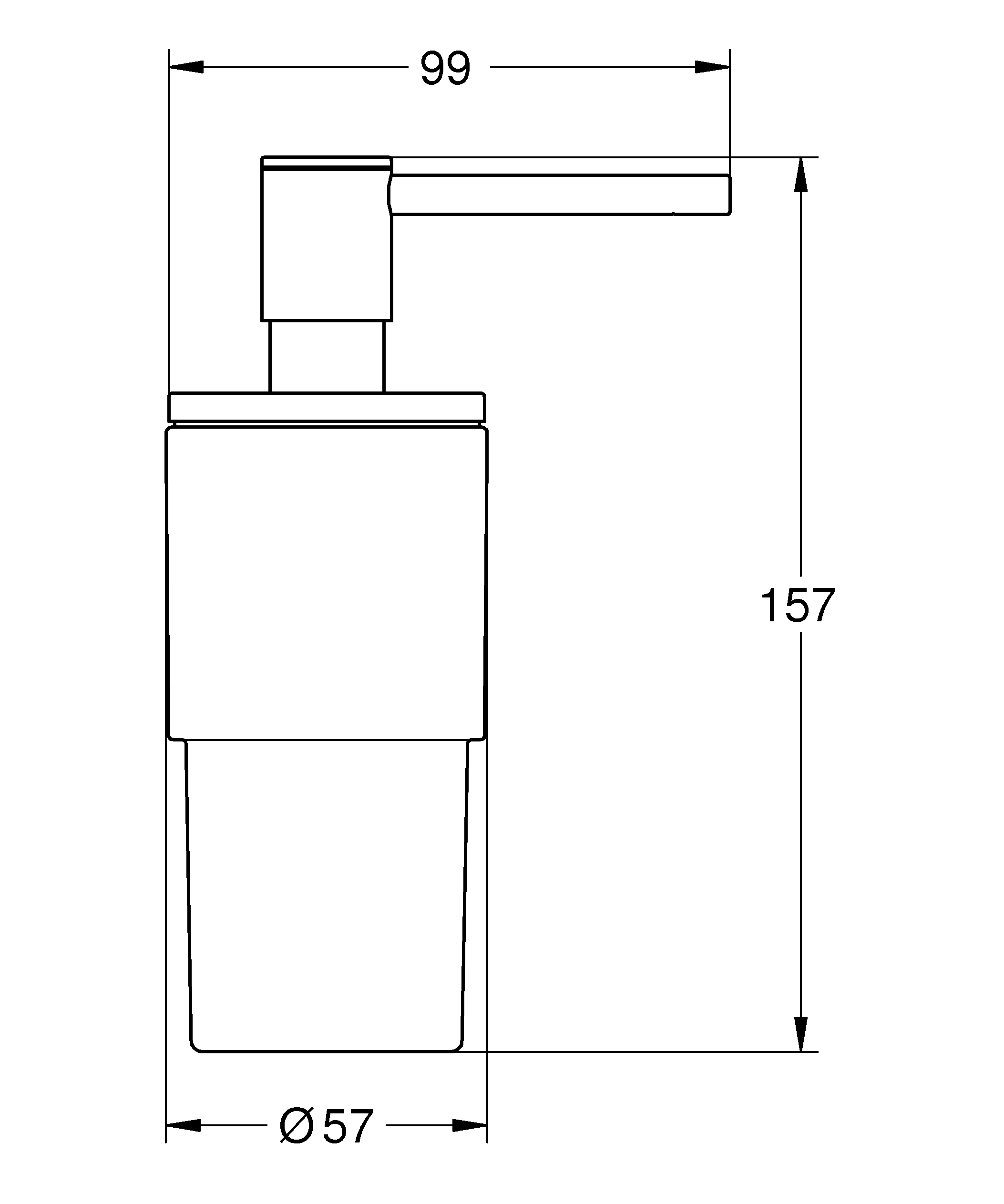 Seifenspender Allure/Atrio 40886, für Halter, chrom