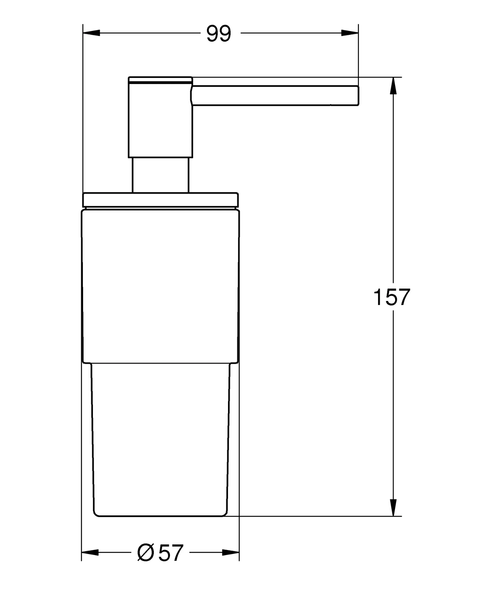 Seifenspender Allure/Atrio 40886, für Halter, chrom Seifenspender Allure/Atrio 40886, für Halter, chrom