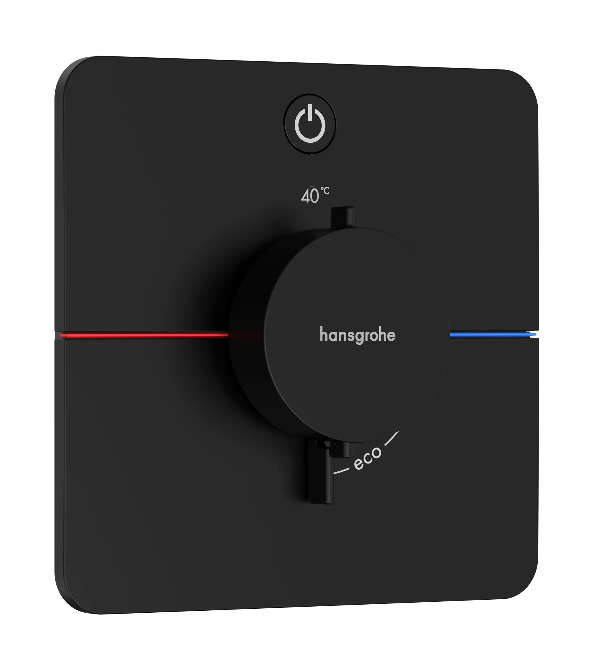 Hansgrohe ShowerSelect Comfort Q Thermostat Unterputz, 1 Verbraucher, mattschwarz, flache Rosette, einfache Installation