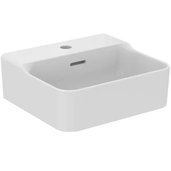 Waschbecken „Conca“ 40 × 35 × 16,5 cm, Hahnlochposition mittig in Weiß Waschbecken „Conca“ 40 × 35 × 16,5 cm, Hahnlochposition mittig in Weiß