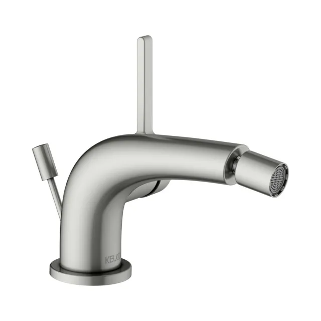 KEUCO EDITION 400 Einhebel-Bidetmischer mit Zugstangen-Ablaufgarnitur Edelstahl-finish KEUCO EDITION 400 Einhebel-Bidetmischer mit Zugstangen-Ablaufgarnitur Edelstahl-finish