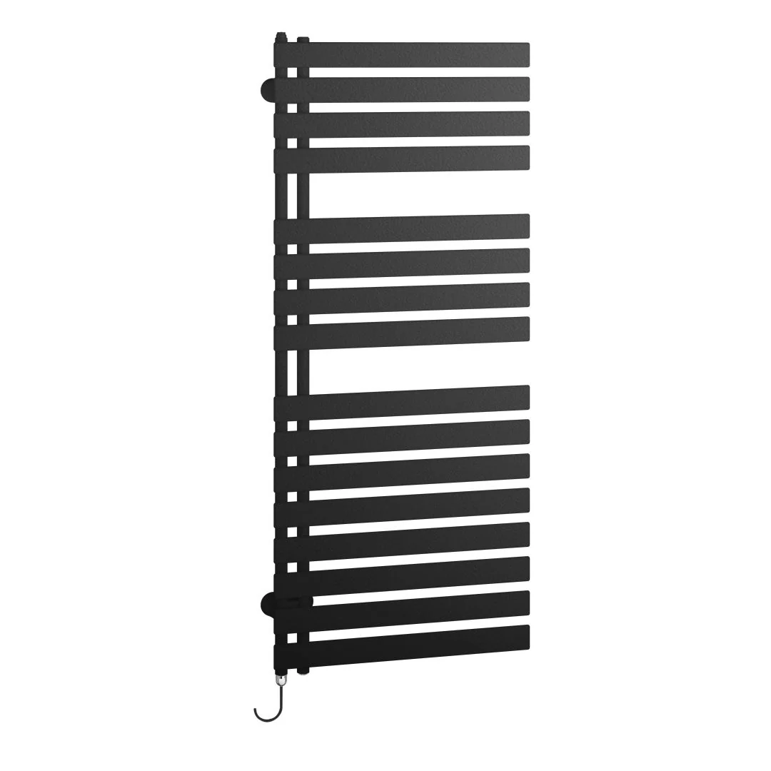 Kermi Design-Elektroheizkörper „Credo® Half® flat-E“ 45 × 183,4 cm in Schwarz Soft