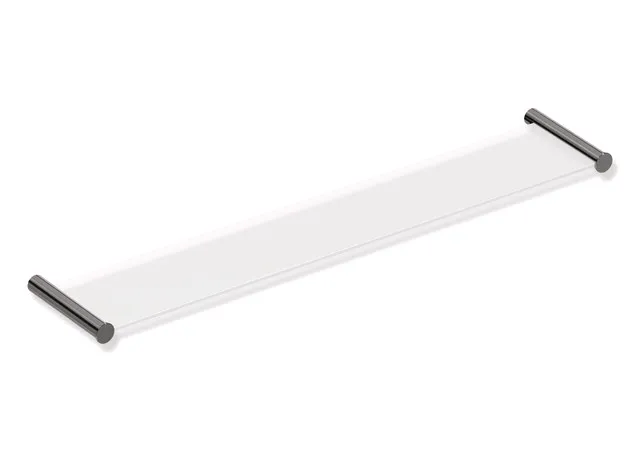 Ablage des Systems 162, Edelstahl, PVD, bestehend aus seitlichen Halteelementen und Ablagefläche aus Glas, 600 mm breit, 122 mm tief, in Farbe CK (Messing glänzend) Ablage des Systems 162, Edelstahl, PVD, bestehend aus seitlichen Halteelementen und Ablagefläche aus Glas, 600 mm breit, 122 mm tief, in Farbe CK (Messing glänzend)