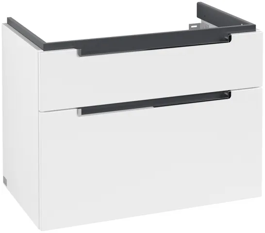 Villeroy & Boch Waschtischunterschrank „Subway 2.0“ 787 × 590 × 449 mm Weiß Matt, für Becken mittig, ohne Beleuchtung