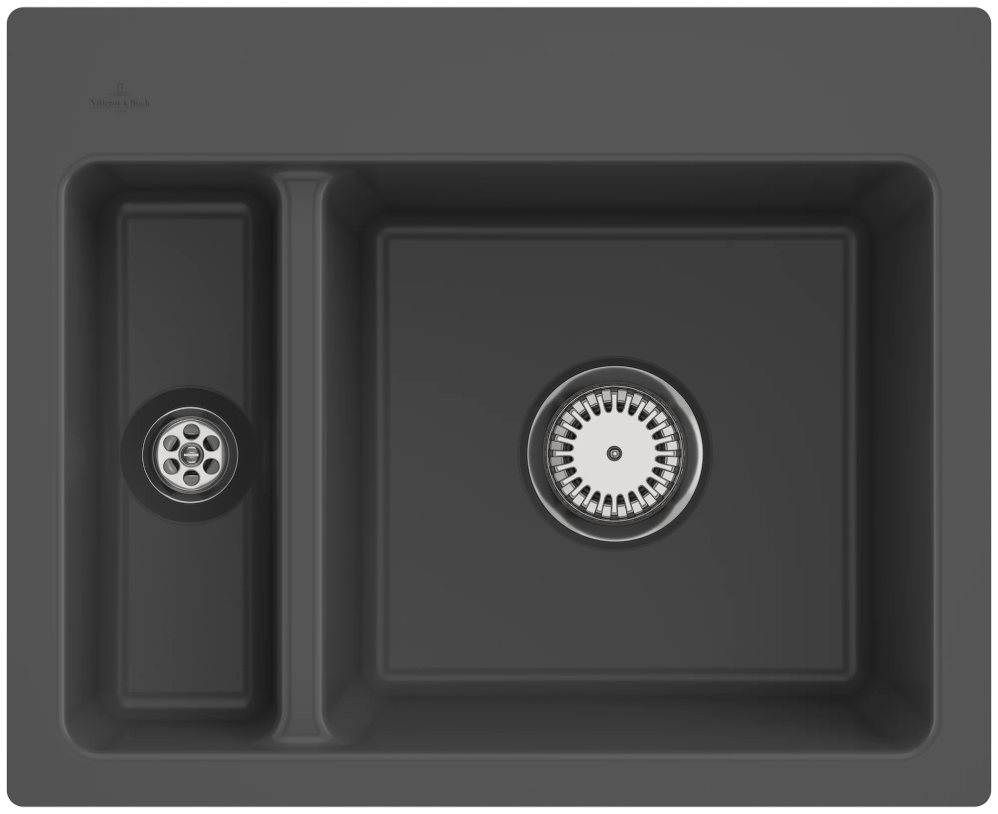 Villeroy & Boch Subway 60 XM flat 67801F flächenbündige Spüle, 585 x 475 mm, Graphite CeramicPlus