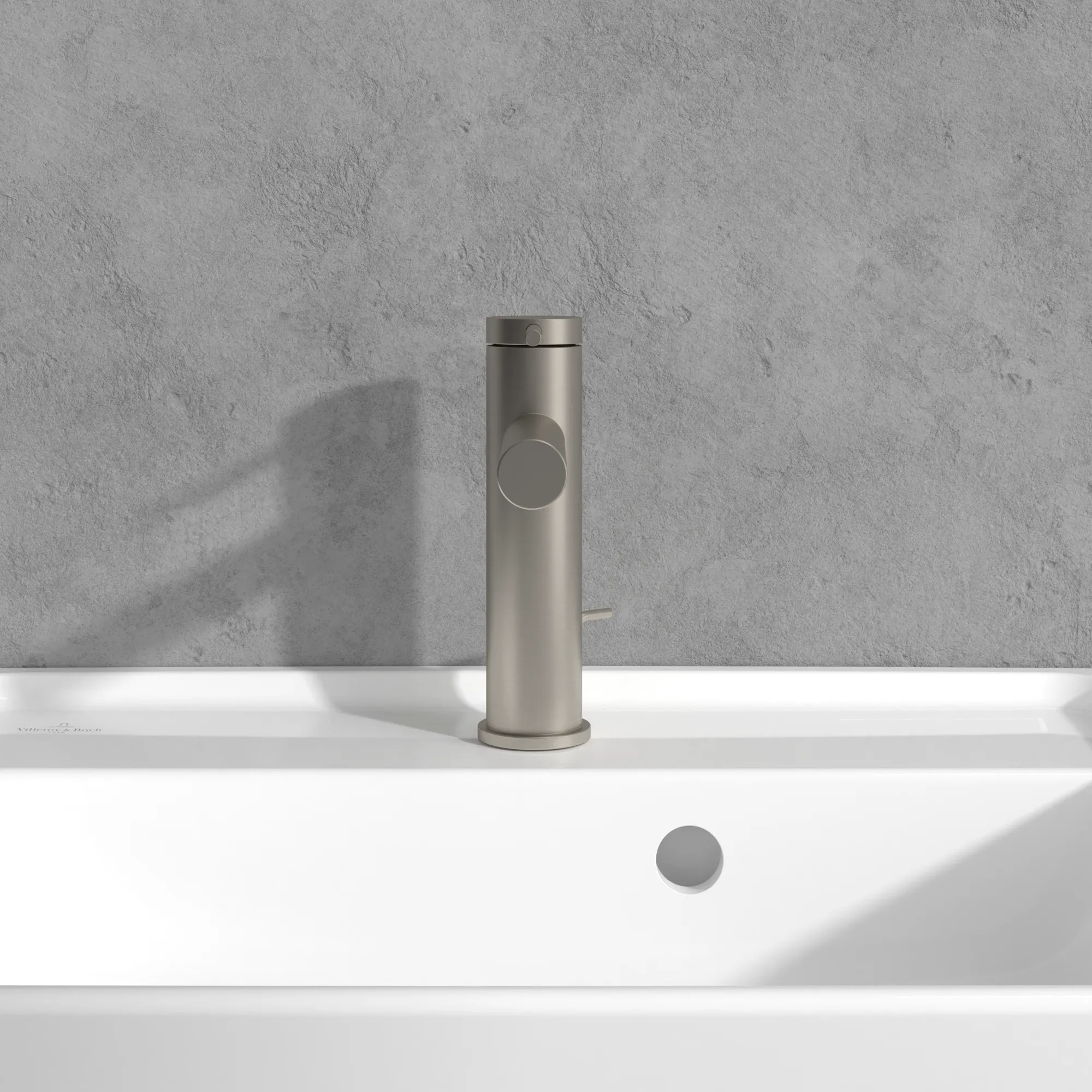 Villeroy & Boch Einhebel-Waschtischarmatur Loop & Friends, Brushed Nickel Matt, 45 x 149 x 166 mm, SmartPressure, AirPlus Villeroy & Boch Einhebel-Waschtischarmatur Loop & Friends, Brushed Nickel Matt, 45 x 149 x 166 mm, SmartPressure, AirPlus