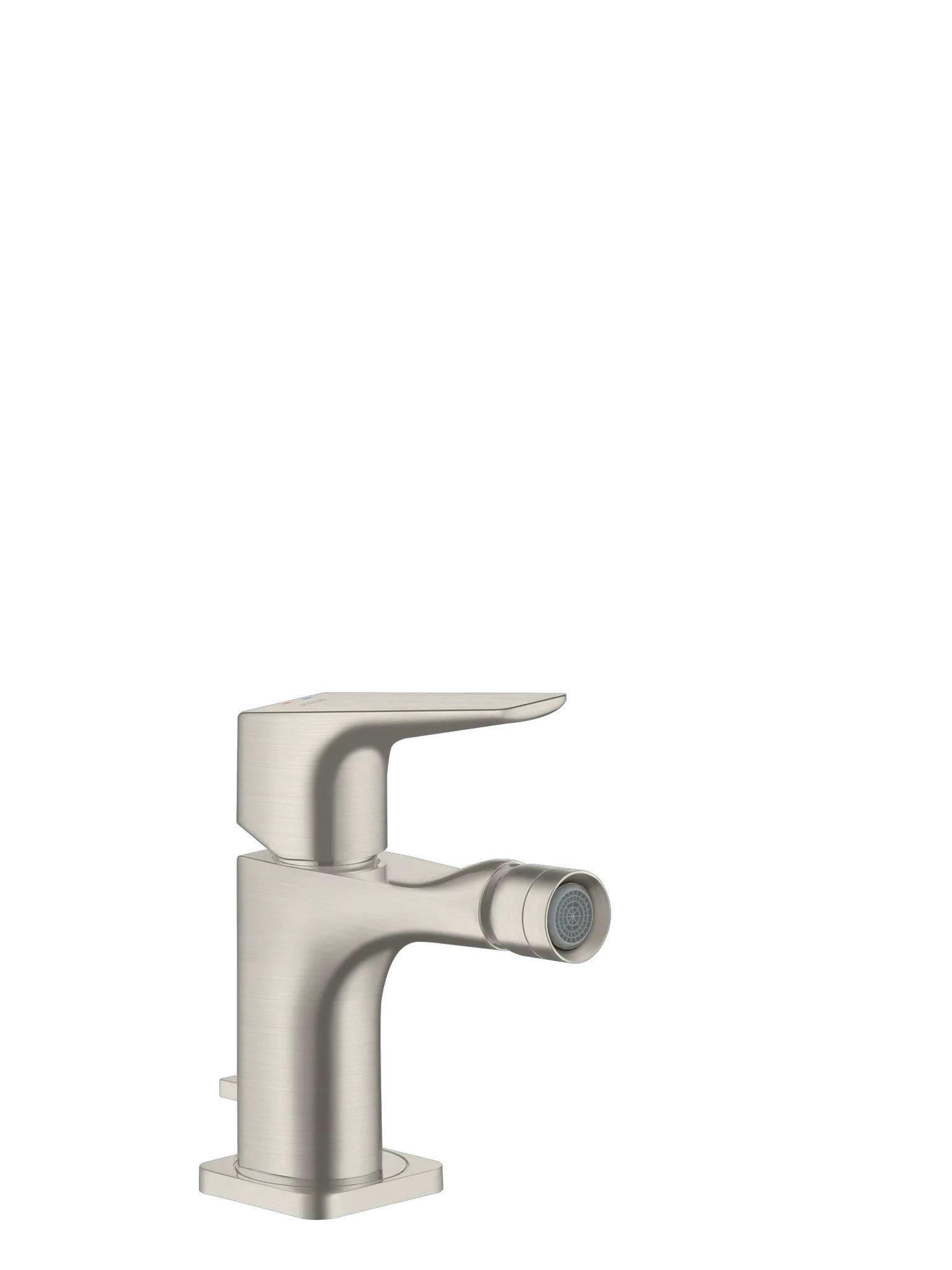 Hansgrohe AXOR Citterio E Bidetmischer Einhebelgriff Edelstahl Optic Ausladung 114 mm Auslaufhöhe 101 mm Normalstrahl 7,2 l/min Durchflussmenge Keramikmischsystem einstellbare Temperaturbegrenzung für Durchlauferhitzer geeignet G 3/8 Anschluss