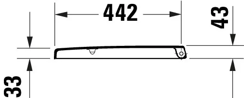 Duravit Univ.WC-Sitz D-shaped Tief 457mm Ülap Absenkaut. abnehmb. Scharn. Edelst. We