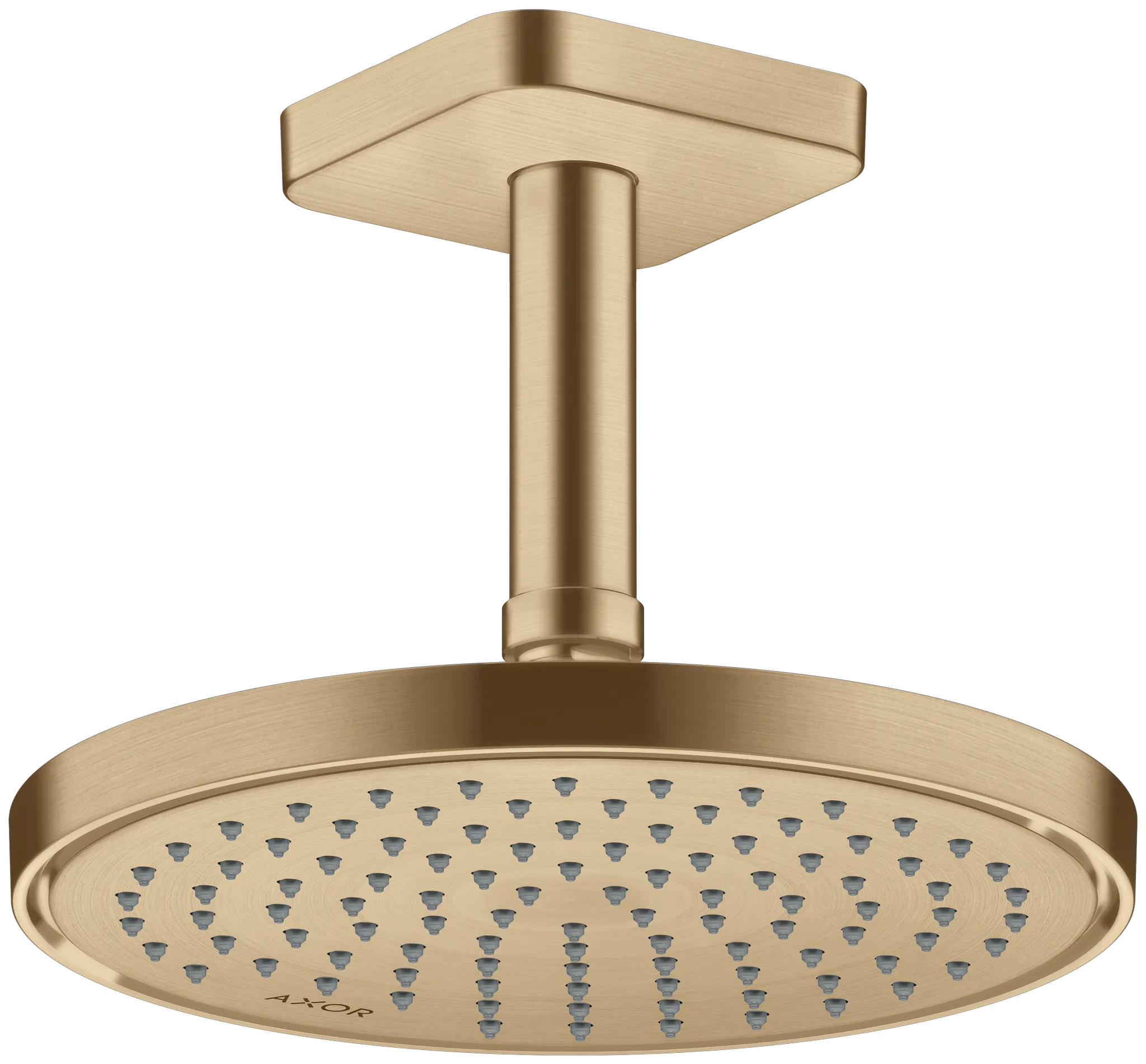 Hansgrohe AXOR ShowerSolutions Kopfbrause 220 1jet Brushed Bronze, verstellbarer Winkel, abnehmbar zur Reinigung, G 1/2 Anschluss Hansgrohe AXOR ShowerSolutions Kopfbrause 220 1jet Brushed Bronze, verstellbarer Winkel, abnehmbar zur Reinigung, G 1/2 Anschluss