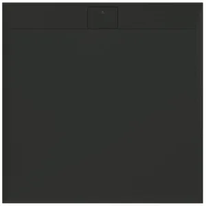 Ideal Standard Quadrat-Brausewanne Ultra Flat S i.life in Schiefer, 1200x1200x30 mm, rutschfest, bodengleich einbaubar