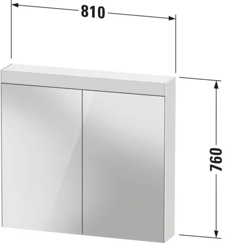 Duravit Spiegelschrank „Licht & Spiegel“ 81 × 76 × 14,8 cm