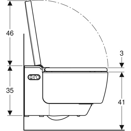 Geberit Wand-Dusch-WC Komplettanlage AquaClean „Mera“ Comfort in glanzchrom, Befestigung sichtbar, ohne Spülrand Geberit Wand-Dusch-WC Komplettanlage AquaClean „Mera“ Comfort in glanzchrom, Befestigung sichtbar, ohne Spülrand