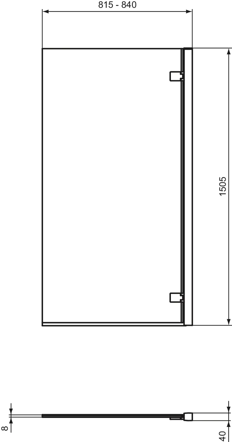 Ideal Standard Badewannenabtrennung „i.life“ Ideal Standard Badewannenabtrennung „i.life“