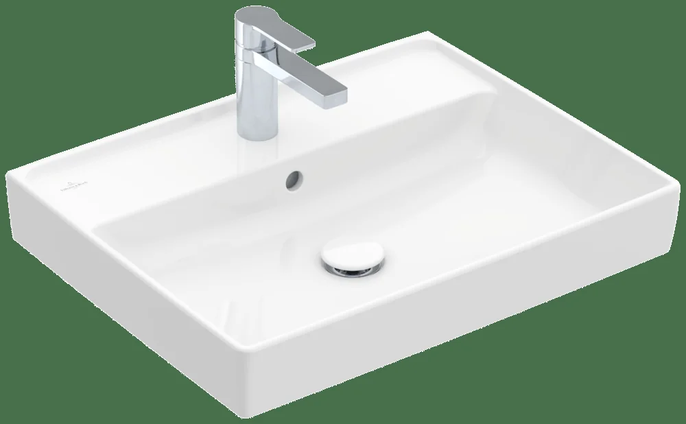 Villeroy & Boch Collaro Waschbecken 600x470mm Rechteck TitanCeram Weiß Alpin