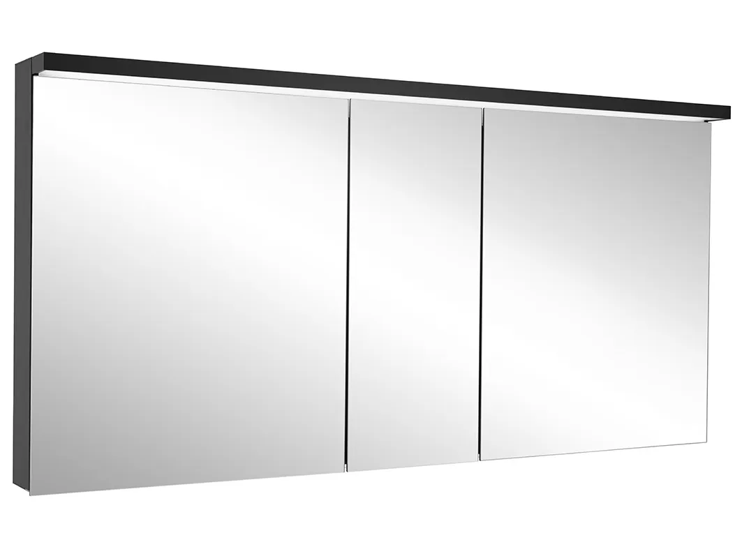 Schneider Spiegelschrank BORDO TW ALU1 150/3/TW, schwarz matt, 1495x731x178 mm Schneider Spiegelschrank BORDO TW ALU1 150/3/TW, schwarz matt, 1495x731x178 mm