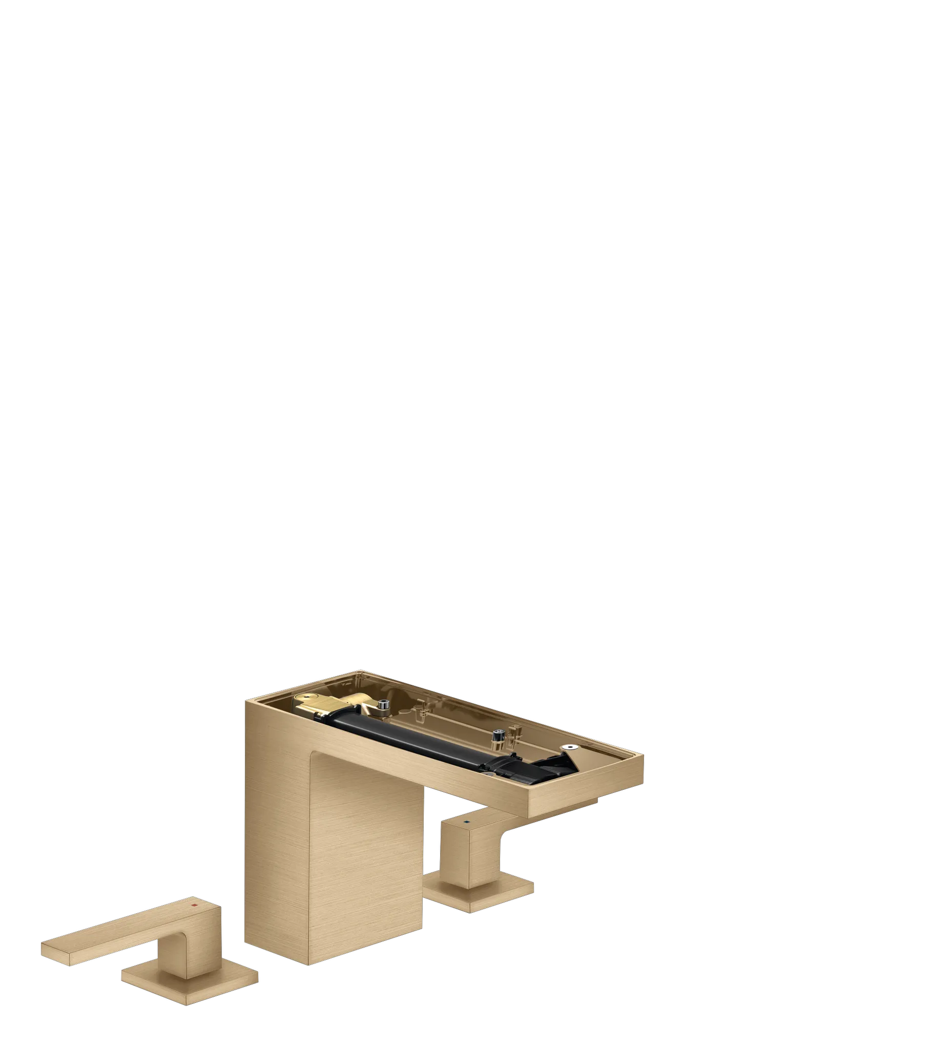 AXOR MyEdition 3-Loch Waschtischarmatur 110 mit Push-Open Ablaufgarnitur ohne Platte Chrom AXOR MyEdition 3-Loch Waschtischarmatur 110 mit Push-Open Ablaufgarnitur ohne Platte Chrom