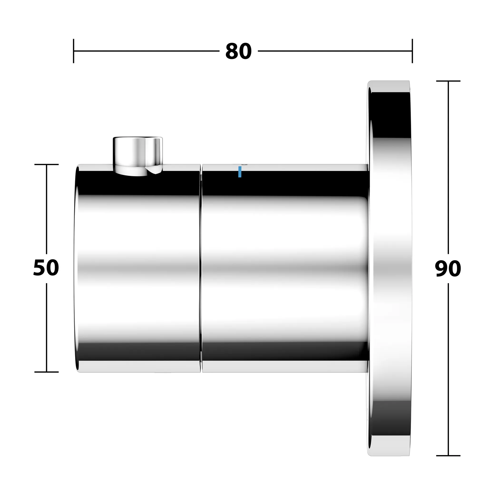 IXMO 59553010001 Thermostatarmatur UP DN15 rund verchromt IXMO 59553010001 Thermostatarmatur UP DN15 rund verchromt