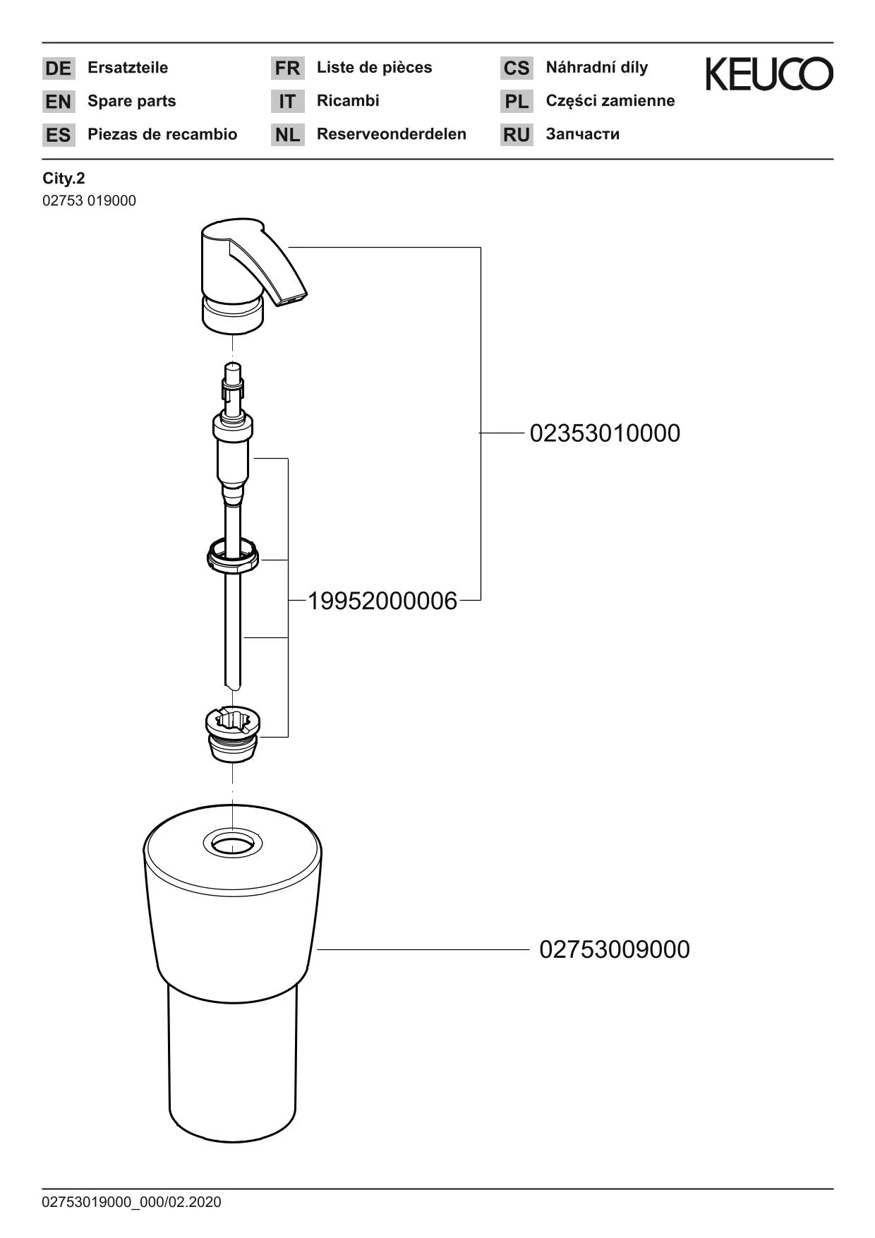 City.2 02753019000 Lotionspender mit Pumpe verchromt