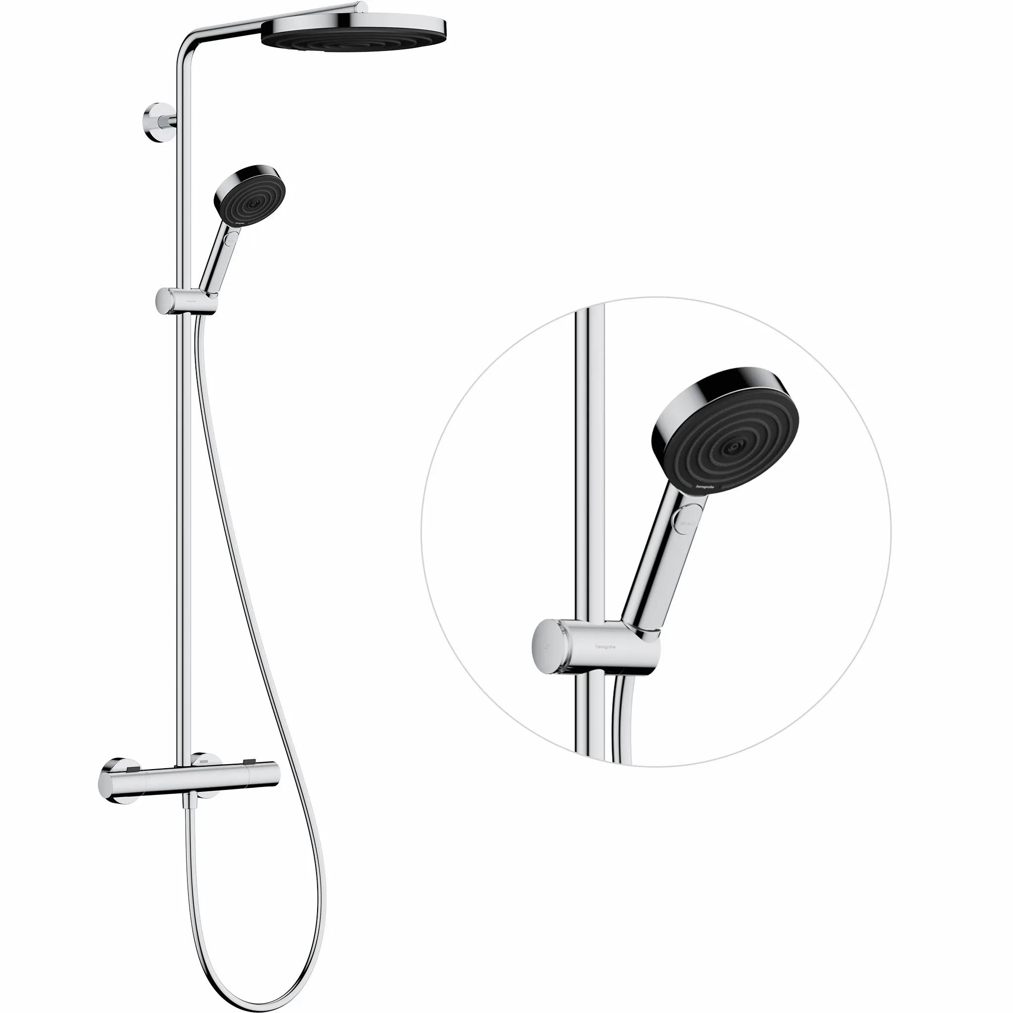 Hansgrohe Pulsify S Puro Showerpipe 260 1jet EcoSmart mit Ecostat Fine und Handbrause 3jet, Chrom Hansgrohe Pulsify S Puro Showerpipe 260 1jet EcoSmart mit Ecostat Fine und Handbrause 3jet, Chrom