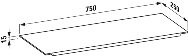 Laufen Ablage Kartell by Laufen, 250x750x15, Kristallklar Laufen Ablage Kartell by Laufen, 250x750x15, Kristallklar