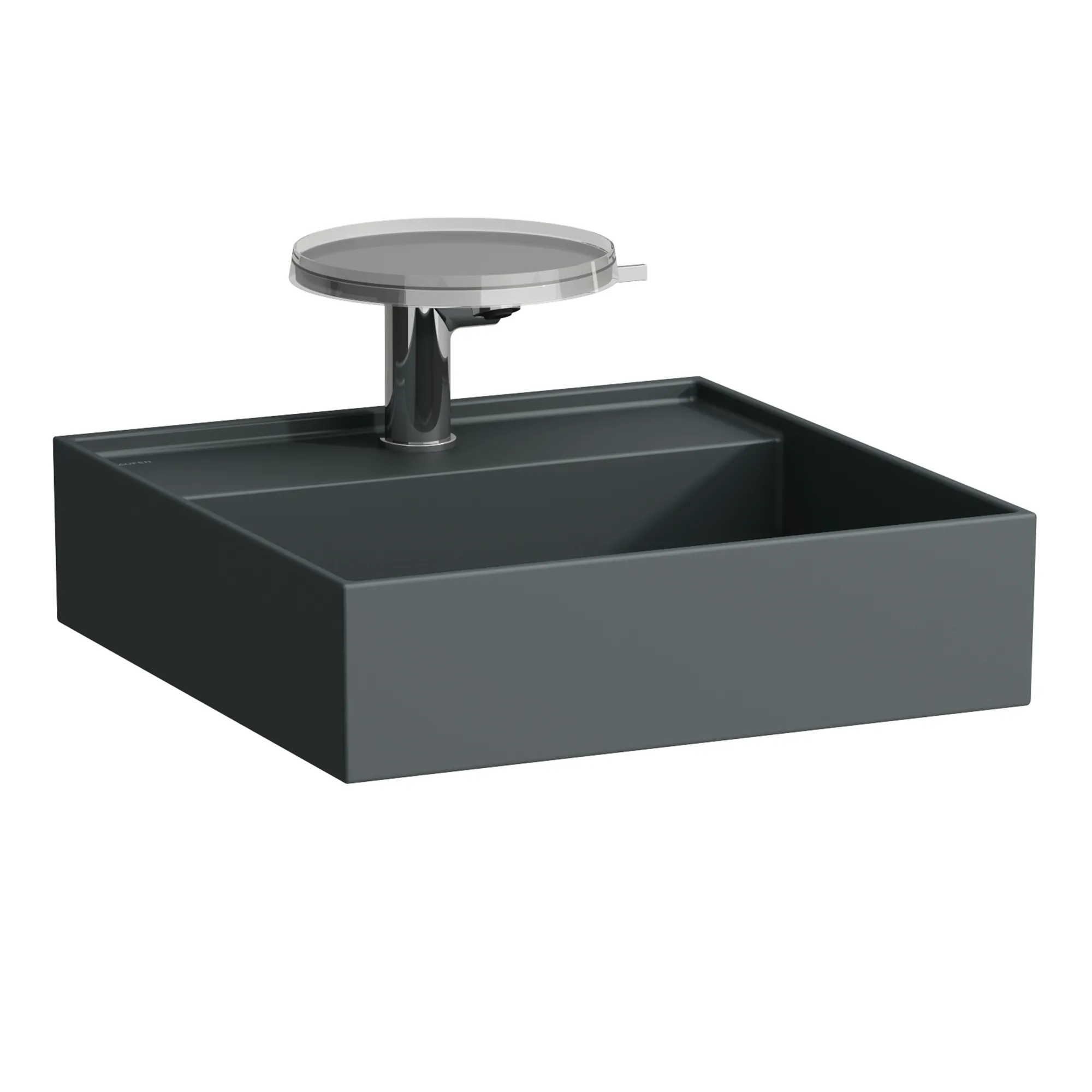 Laufen Aufsatzhandwaschbecken Kartell by Laufen, Graphit matt, 460x460x150 mm, 1-Hahnloch, wandhängend Laufen Aufsatzhandwaschbecken Kartell by Laufen, Graphit matt, 460x460x150 mm, 1-Hahnloch, wandhängend