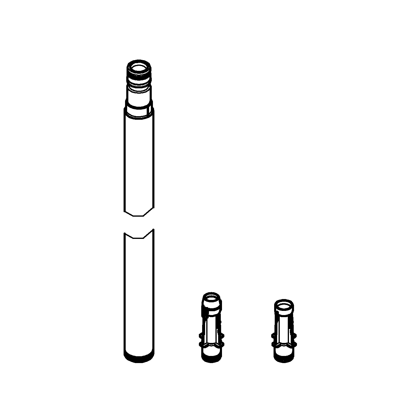 Ersatzrohr 48498, für Duschsysteme, 15 cm kürzer gegenüber Originalrohr für Duschsysteme, nur einsetzbar bei Euphoria SmartControl Duschsystemen 26 507, 26 508 und 26 509, chrom