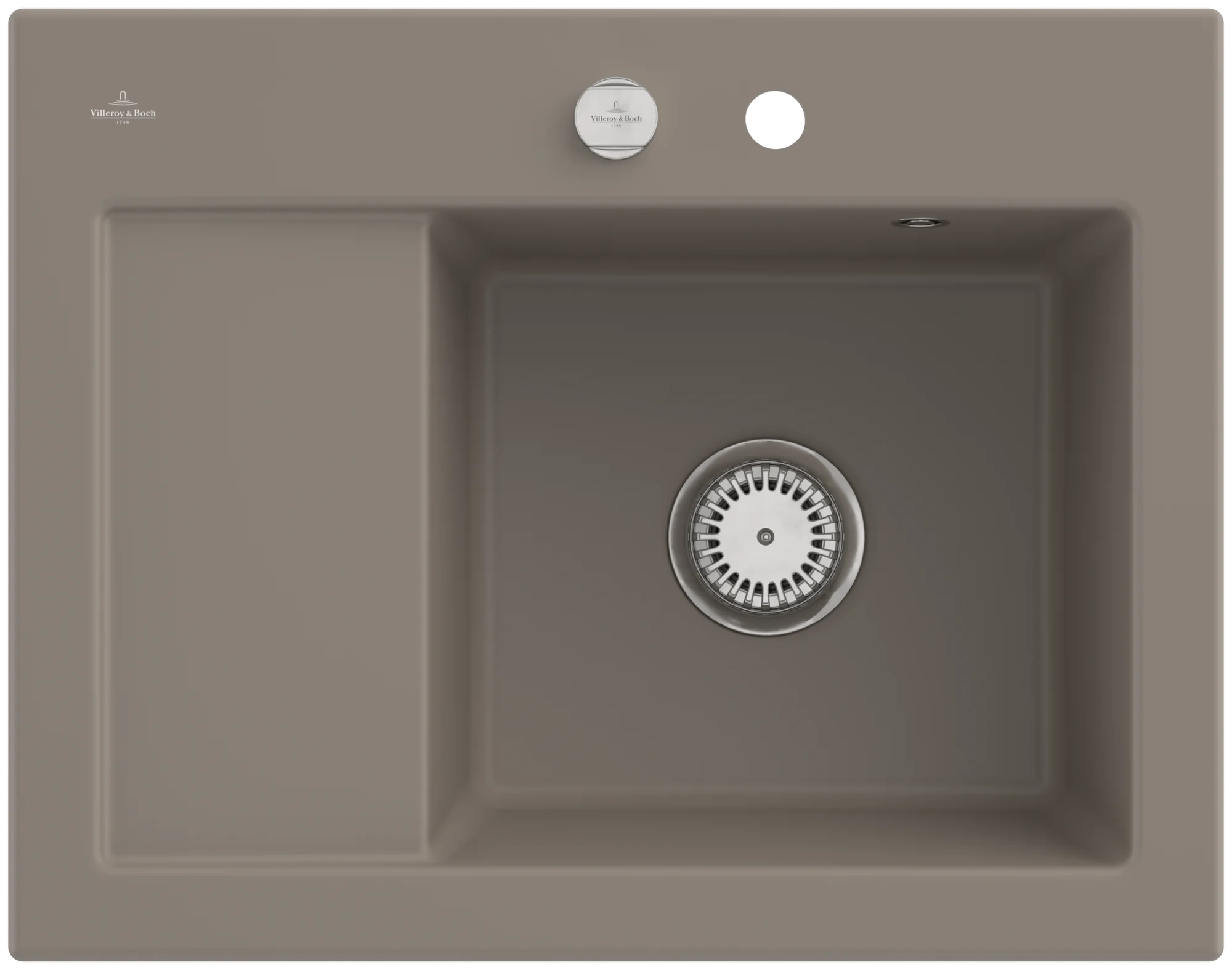 Villeroy & Boch Subway 45 Compact Einbauspüle, 650 x 510 mm, Keramik, Timber CeramicPlus