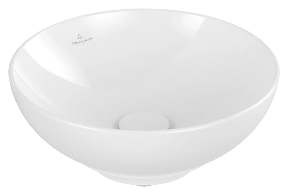 Villeroy & Boch Loop & Friends Aufsatzwaschbecken 380x380mm Rund ohne Überlauf Weiß Alpin