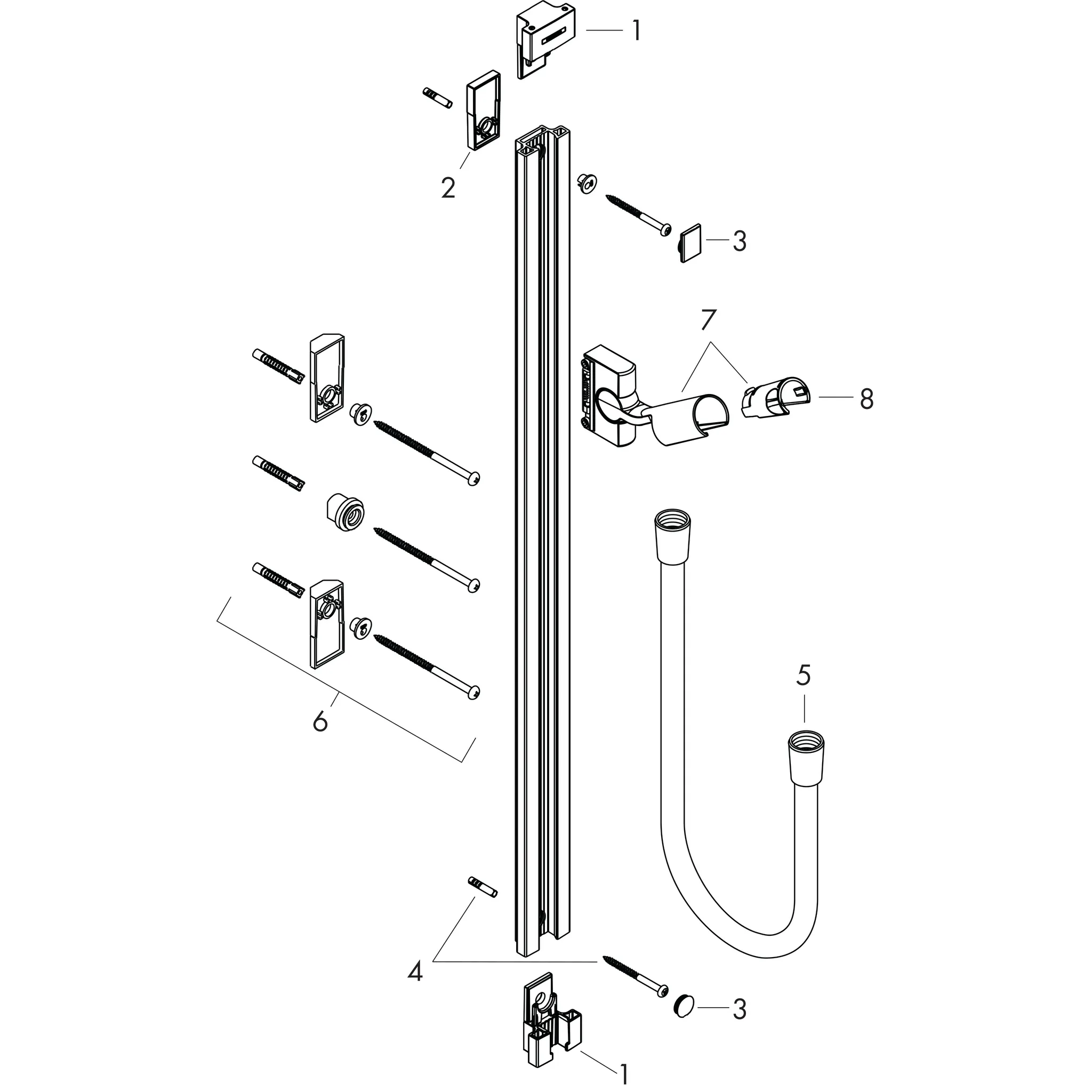Brausenstange Raindance Unica'S 900mm chrom Brausenstange Raindance Unica'S 900mm chrom