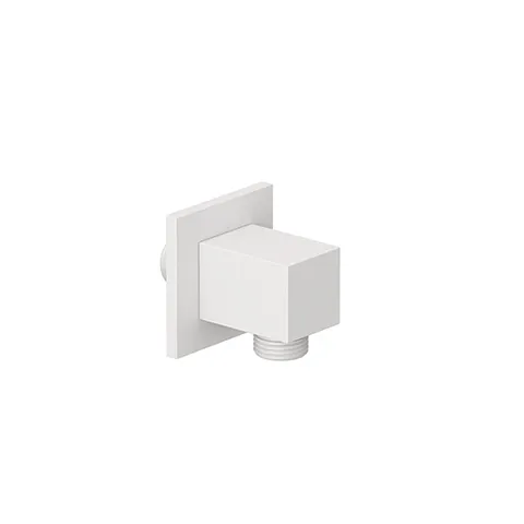 Kludi A-QA Wandanschlussbogen eckig Mattweiß – DN 15, Messing verchromt, Ausladung 48 mm Kludi A-QA Wandanschlussbogen eckig Mattweiß – DN 15, Messing verchromt, Ausladung 48 mm