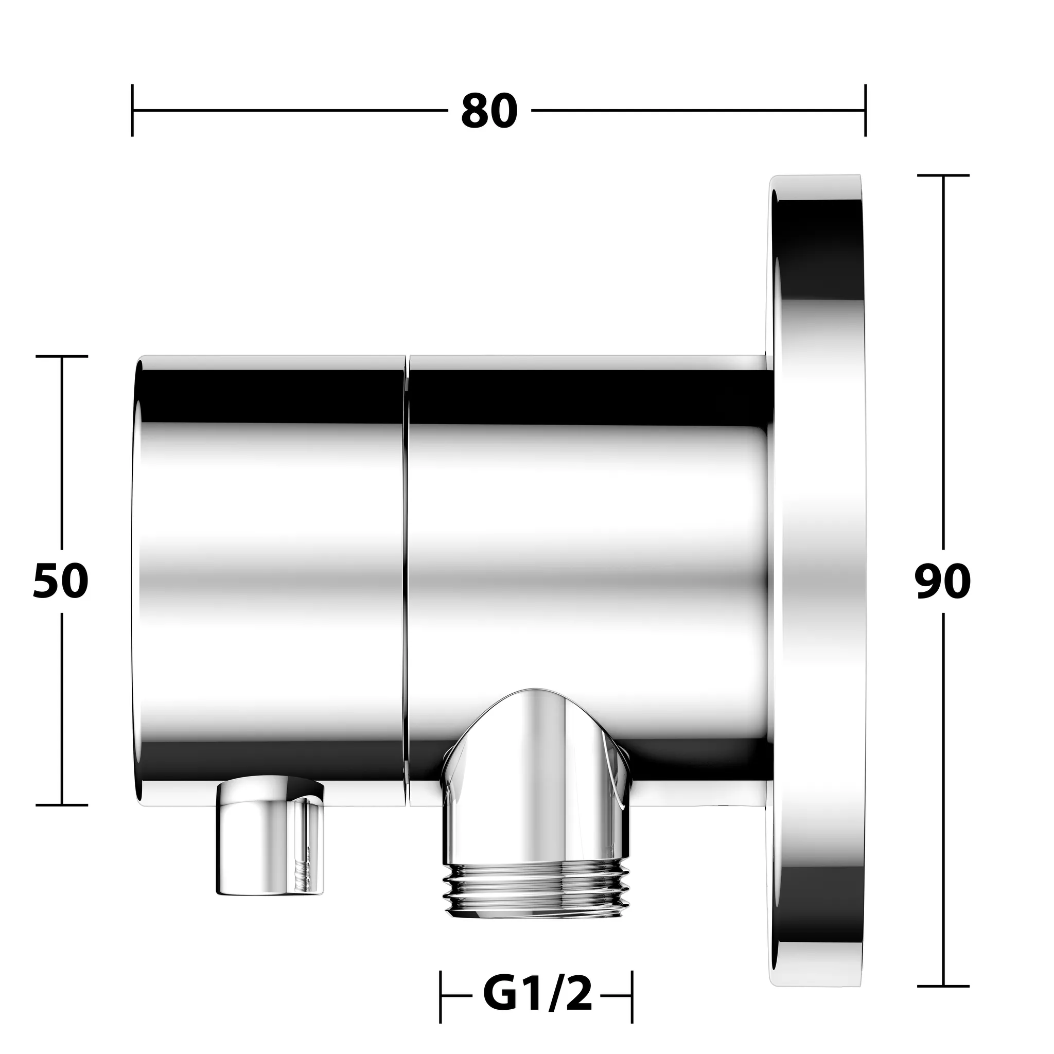 KEUCO IXMO Umstellventil Unterputz für 2 Verbraucher mit Schlauchanschluss und Brausehalter rund verchromt