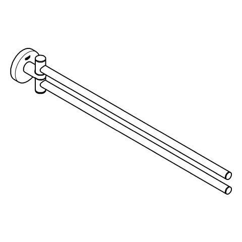 Grohe Handtuchhalter „Essentials“, Befestigung verdeckt, 2-armig Grohe Handtuchhalter „Essentials“, Befestigung verdeckt, 2-armig