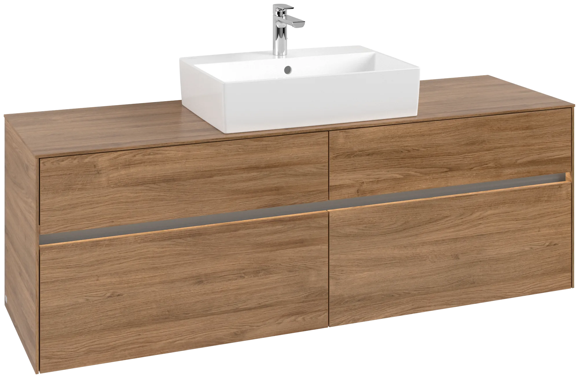 Villeroy & Boch Collaro Waschbeckenunterschrank C134B0, 1600x548x500mm, Kansas Oak