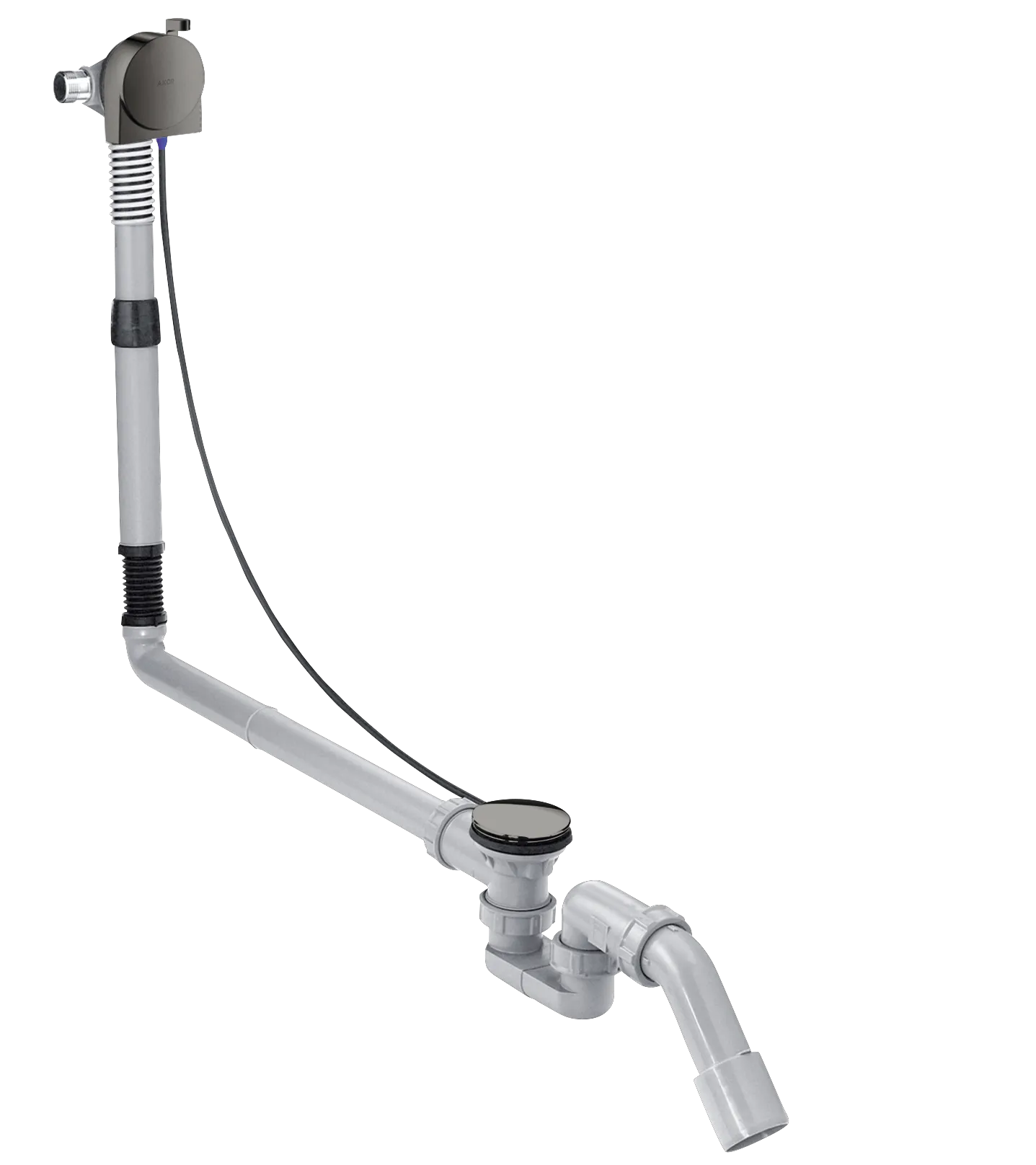 Hansgrohe AXOR Komplettset Wanneneinlauf, Ablauf- und Überlaufgarnitur für Sonderwannen, Polished Black Chrome Hansgrohe AXOR Komplettset Wanneneinlauf, Ablauf- und Überlaufgarnitur für Sonderwannen, Polished Black Chrome