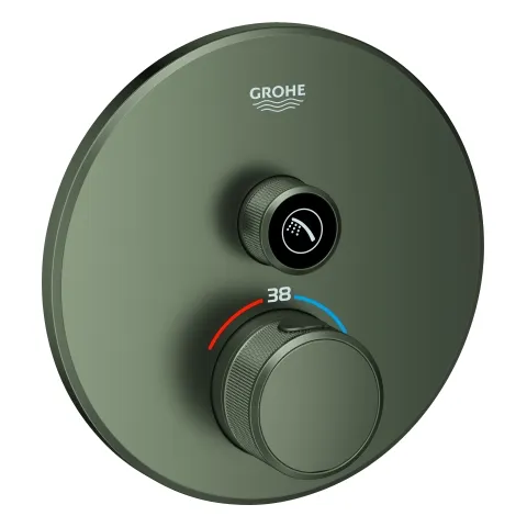 Thermostat Grohtherm SmartControl 29118, mit einem Absperrventil, Fertigmontageset für Rapido SmartBox, Wandrosette rund Thermostat Grohtherm SmartControl 29118, mit einem Absperrventil, Fertigmontageset für Rapido SmartBox, Wandrosette rund