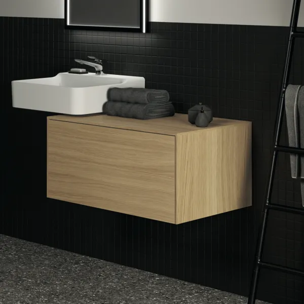 Ideal Standard Waschtischunterschrank „Conca“ 80,2 × 37 × 50,5 cm Eiche hell Furnier