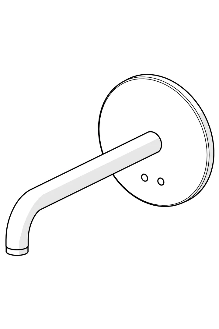 HansaELECTRA Waschtischarmatur Hansaelectra Fertigset für Waschtisch-Batterie 8180 Rosette rund 3 V, Bluetooth Ausladung 310 mm Chrom