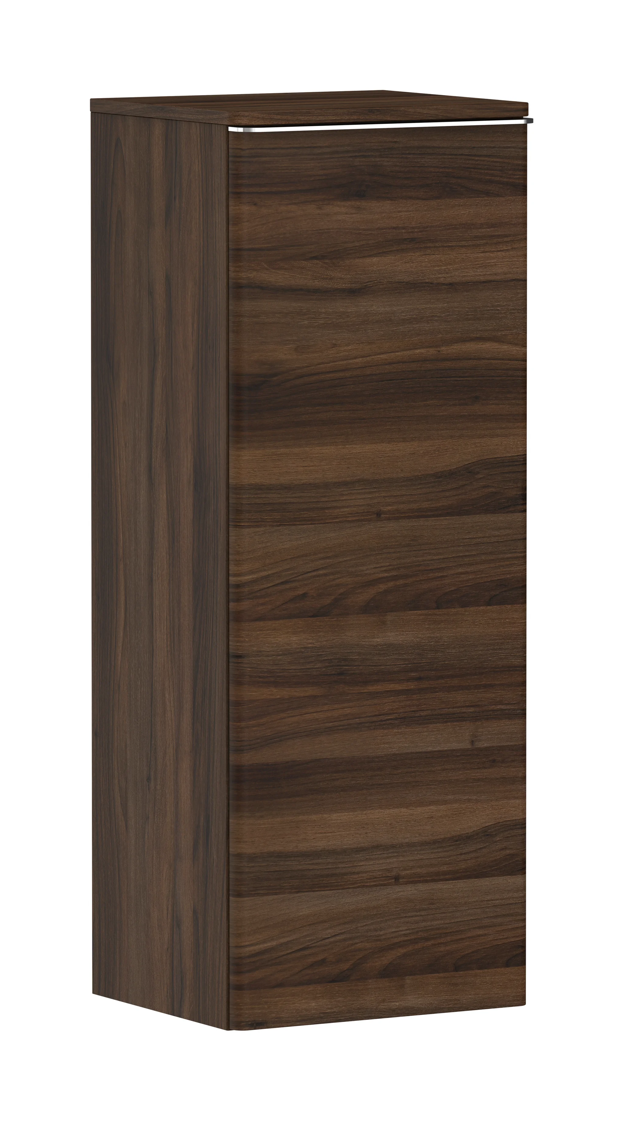 Hansgrohe Xelu Q Halbhochschrank Nussbaum Dunkel, 400 x 350 mm, Türanschlag links, verchromte Griffe, SoftClose