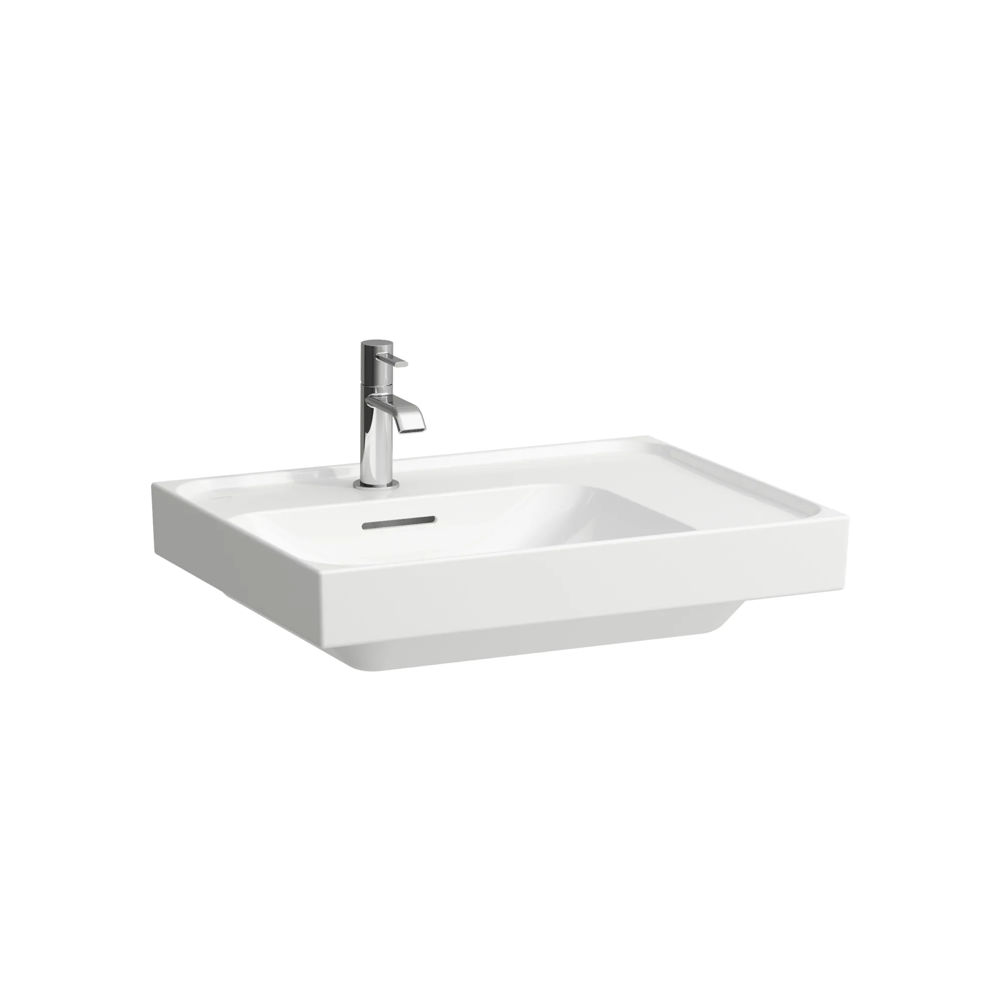 Laufen Waschtisch MEDA 460x600x160 Ablage rechts 1 Hahnloch mit Überlauf Weiß Laufen Waschtisch MEDA 460x600x160 Ablage rechts 1 Hahnloch mit Überlauf Weiß