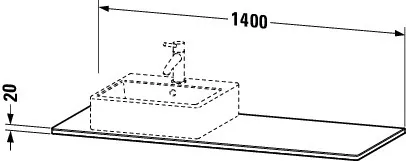 Duravit Konsole „XSquare“ in Amerikanischer Nussbaum