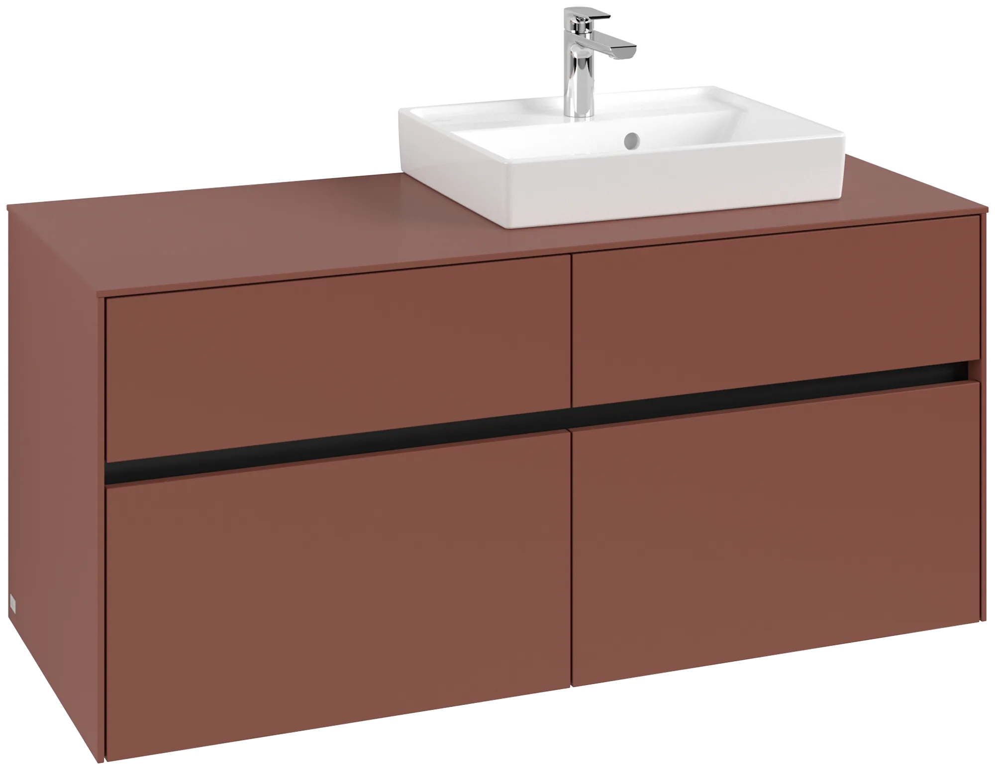 Villeroy & Boch Collaro Waschbeckenunterschrank C07200 1200x548x500mm 4 Ausz. WT re Wine Red