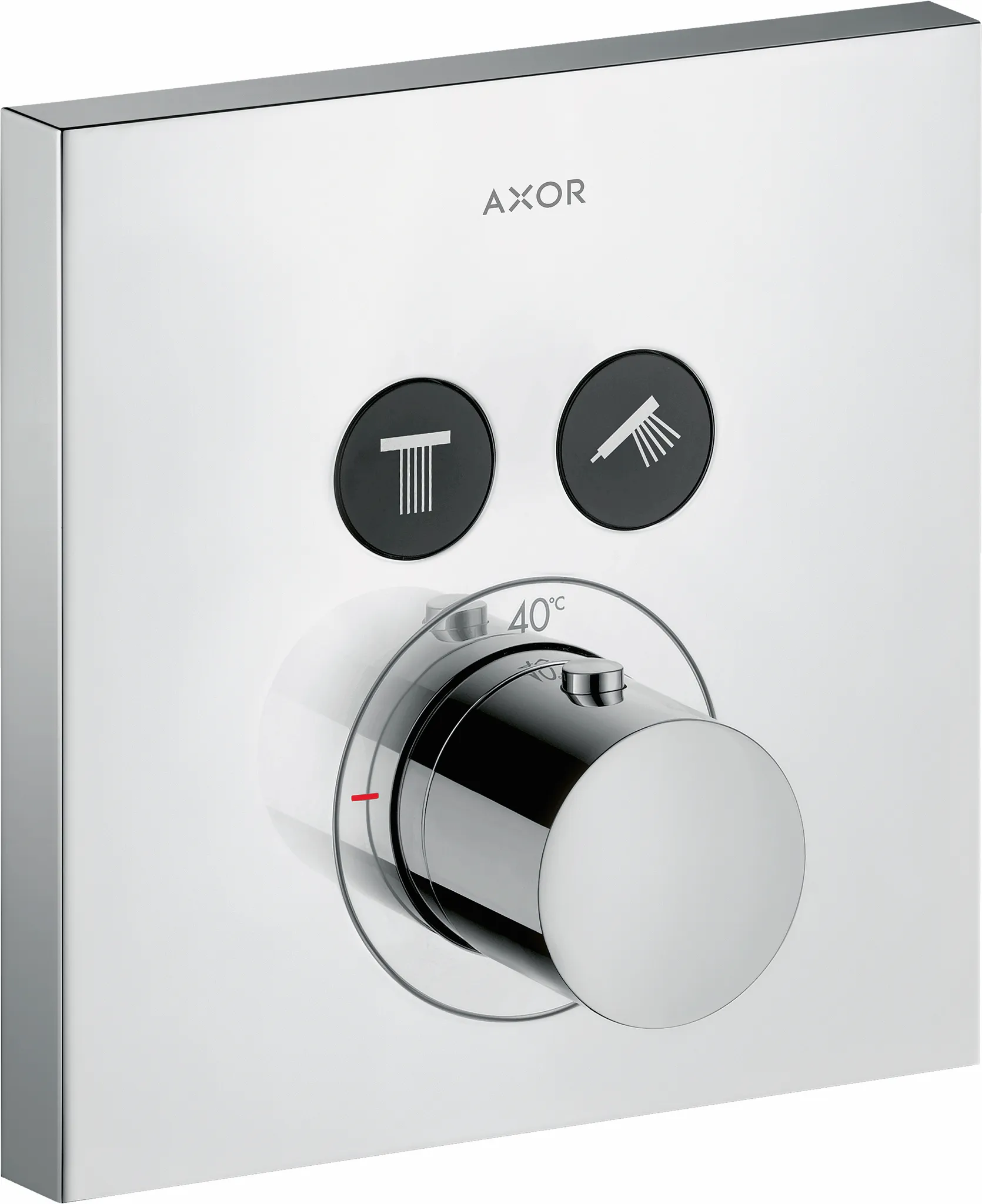 Thermostat UP Axor ShowerSelect Fertigset 2 Verbraucher quadratisch chr.