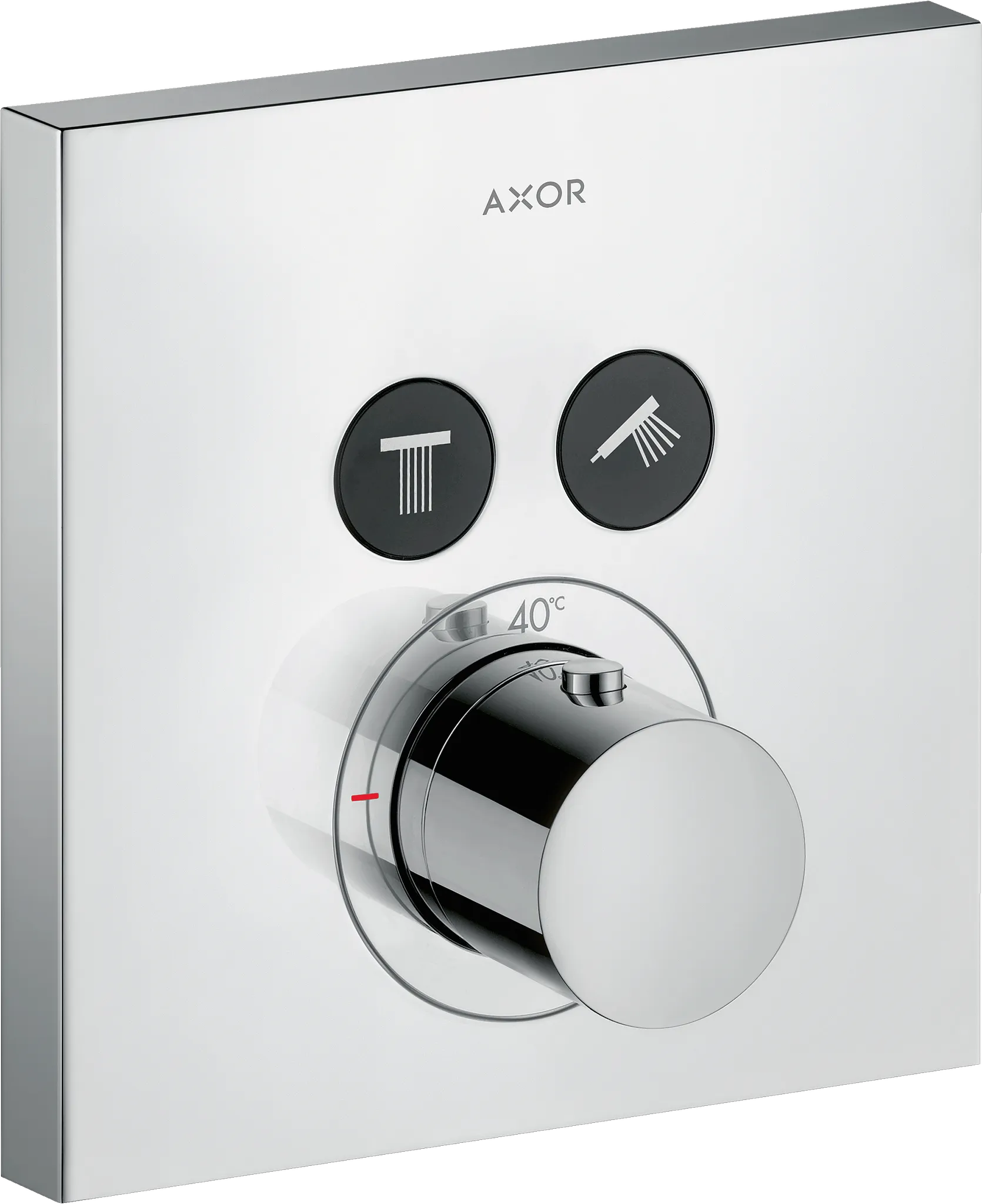 Hansgrohe AXOR ShowerSolutions Thermostat Unterputz eckig für 2 Verbraucher, Chrom Hansgrohe AXOR ShowerSolutions Thermostat Unterputz eckig für 2 Verbraucher, Chrom