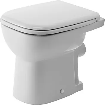 Stand-Flachspül-WC „D-Code“ 35 × 38,5 × 48 cm, mit Spülrand